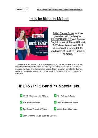 ielts institute in mohali - slide 1
