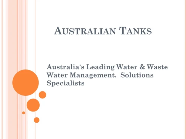 Water tanks gold coast-Australian Tanks