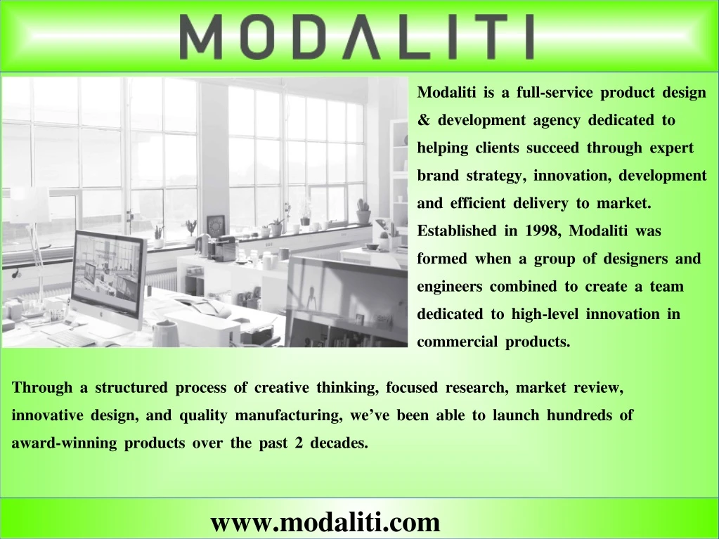 modaliti is a full service product design