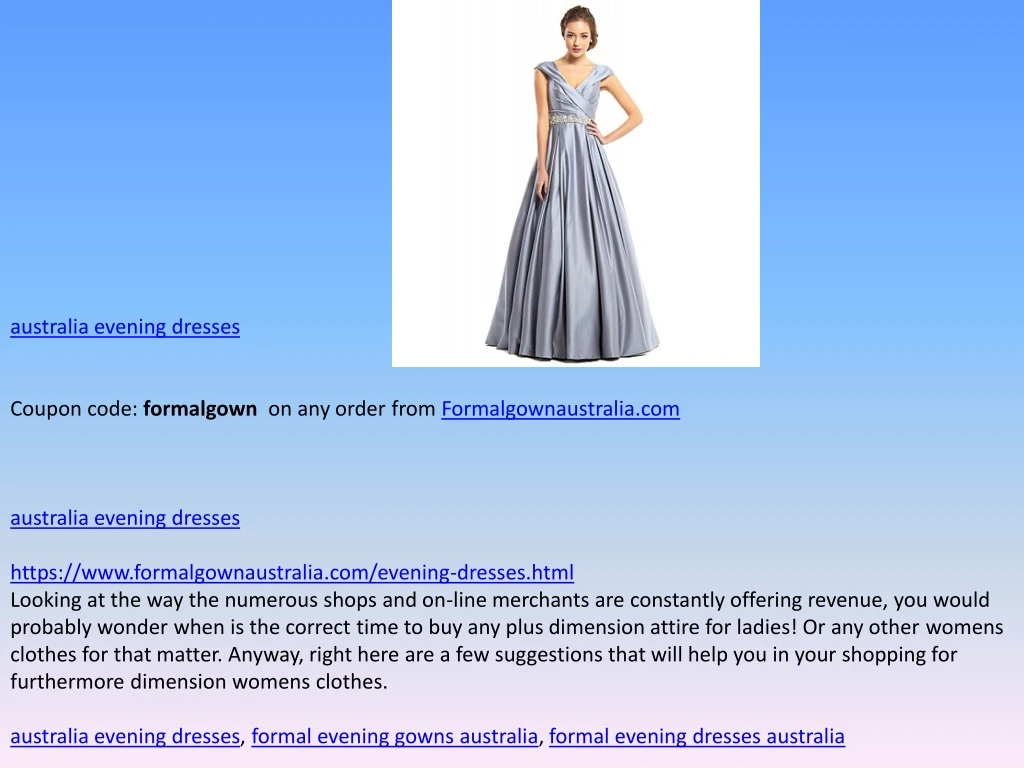 australia evening dresses coupon code formalgown