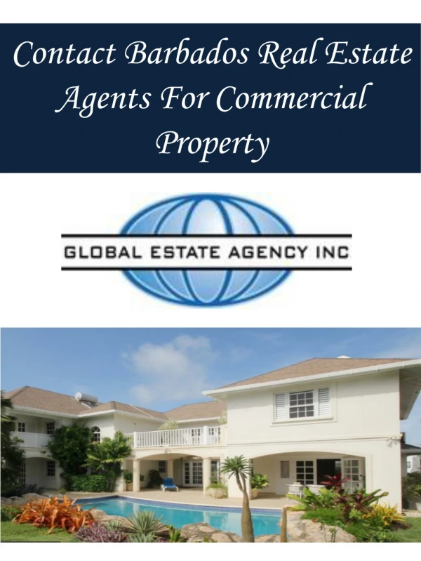 Contact Barbados Real Estate Agents For Commercial Property