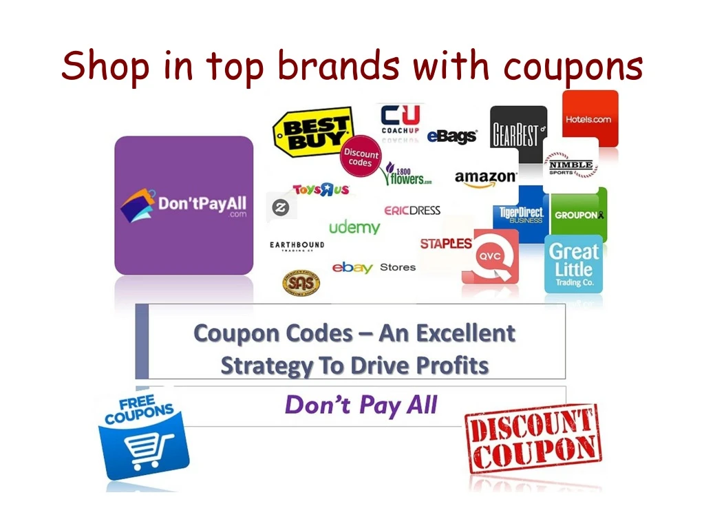 shop in top brands with coupons