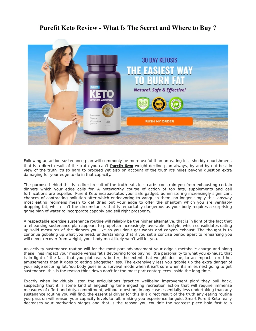 purefit keto review what is the secret and where