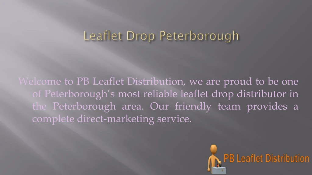 leaflet drop peterborough