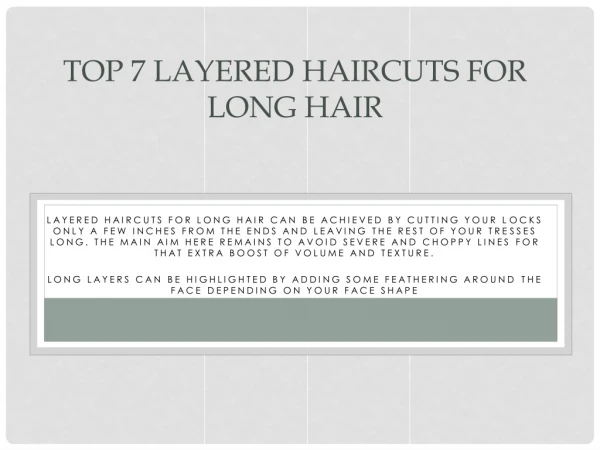Top 7 Layered Haircuts For Long Hair