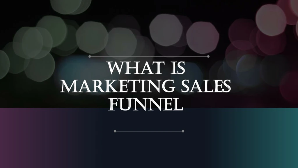 what is marketing sales funnel