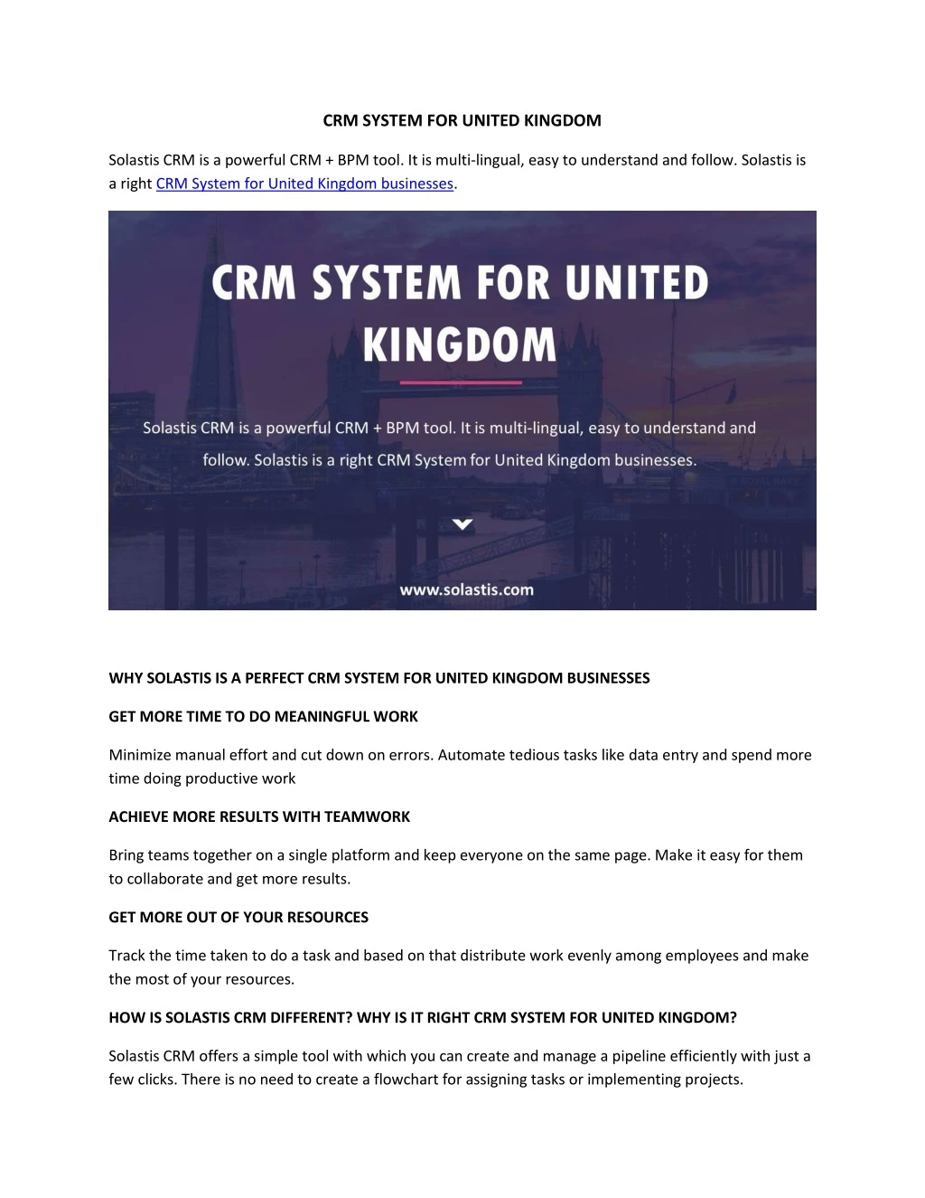 crm system for united kingdom