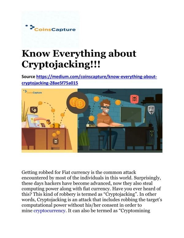 Know Everything About Cryptojacking | Coinscapture