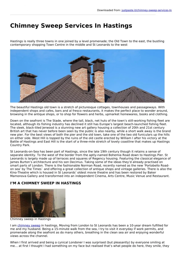 Chimney Sweep Services In Hastings