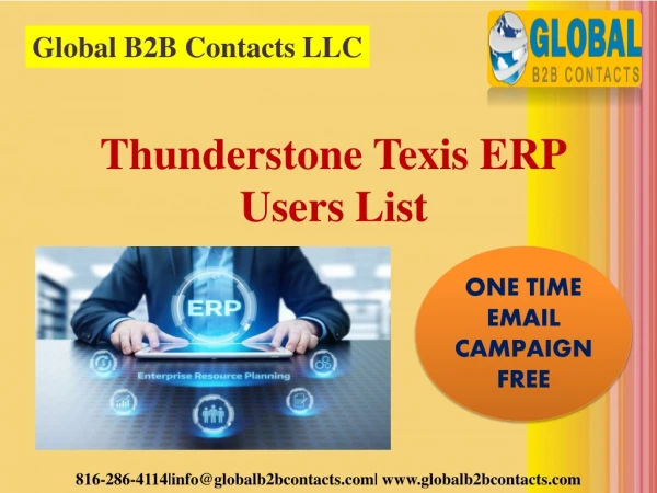 Thunderstone Texis ERP Users List