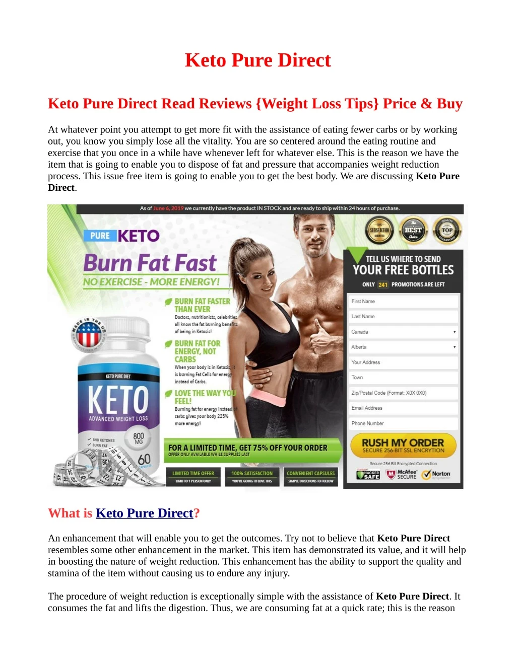 keto pure direct