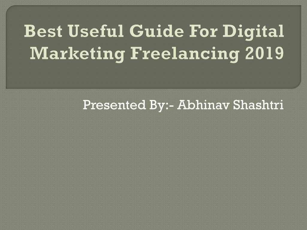 best useful guide for digital marketing freelancing 2019