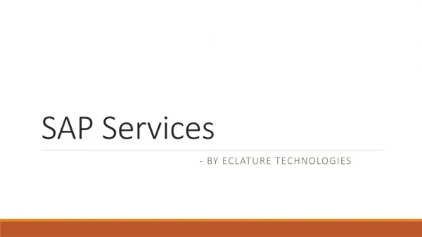 SAP Consulting - SAP Implementation - Services | Eclature