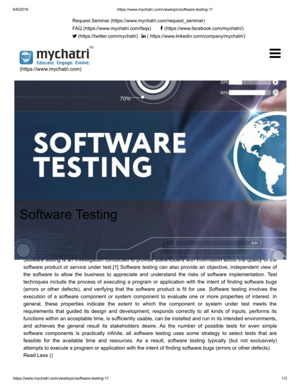 Software Testing Internship PDF