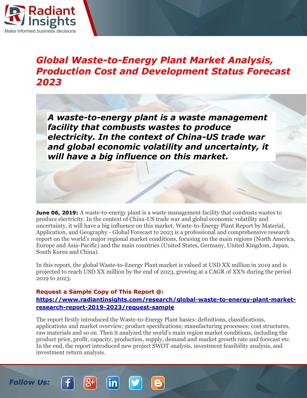 global waste to energy plant market analysis