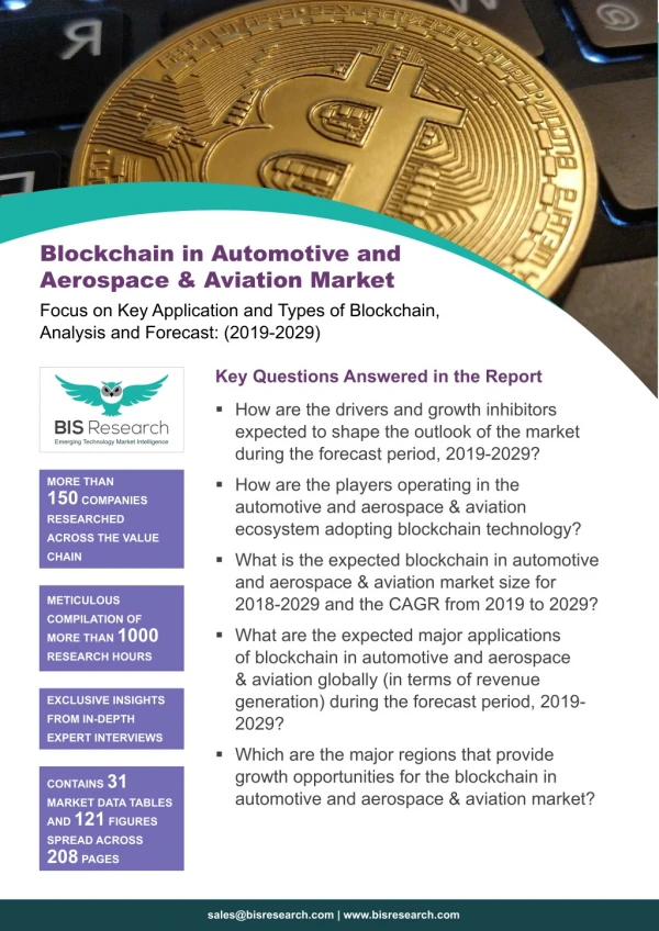 Blockchain in Automotive and Aerospace & Aviation Market Trends