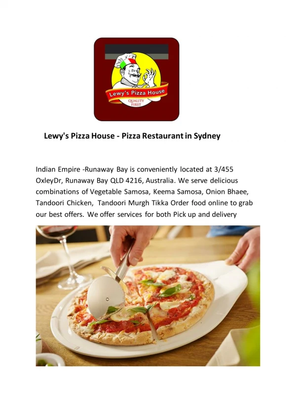 5% Off - Lewy's Pizza House-Bathurst - Order Food Online