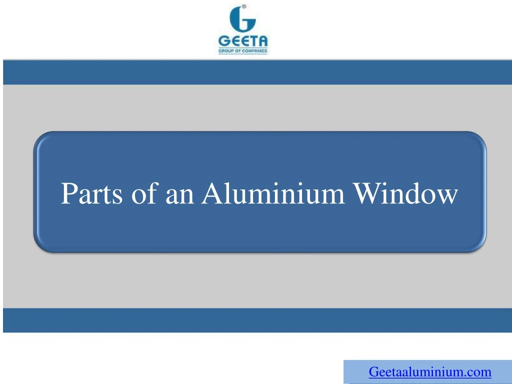 parts of an aluminium window