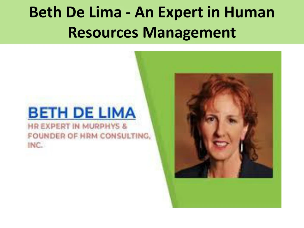 beth de lima an expert in human resources