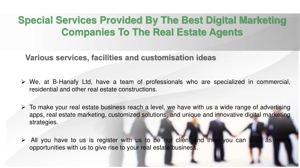 special services provided by the best digital marketing companies to the real estate agents