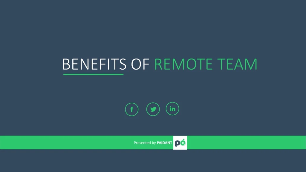 benefits of remote team