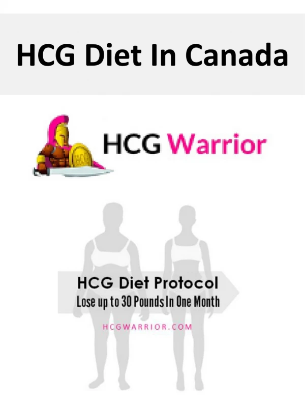 HCG Diet In Canada