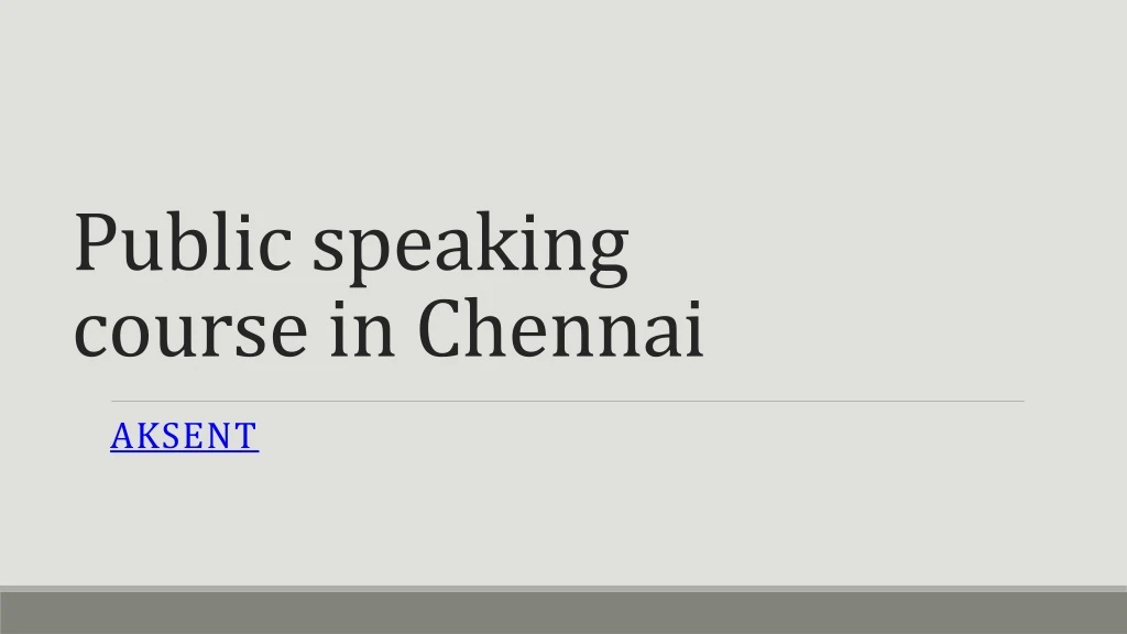 public speaking course in chennai