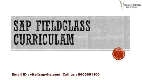 Fieldglass PPT | SAP Fieldglass Training Material