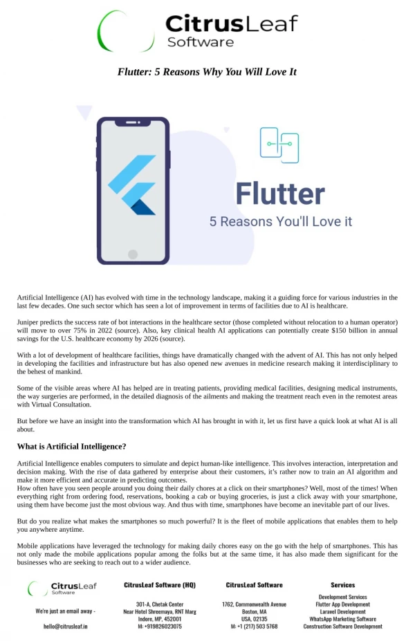 Flutter: 5 Reasons why you will love it