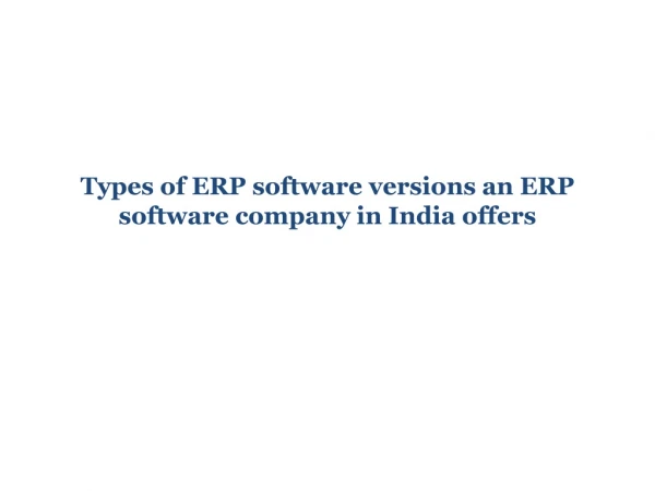 ERP software company in India - ERPninjas