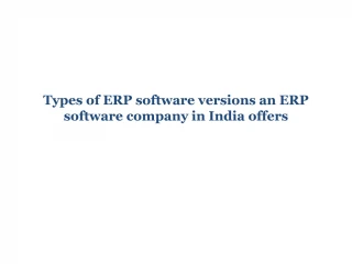 ERP software company in India - ERPninjas - slide 1