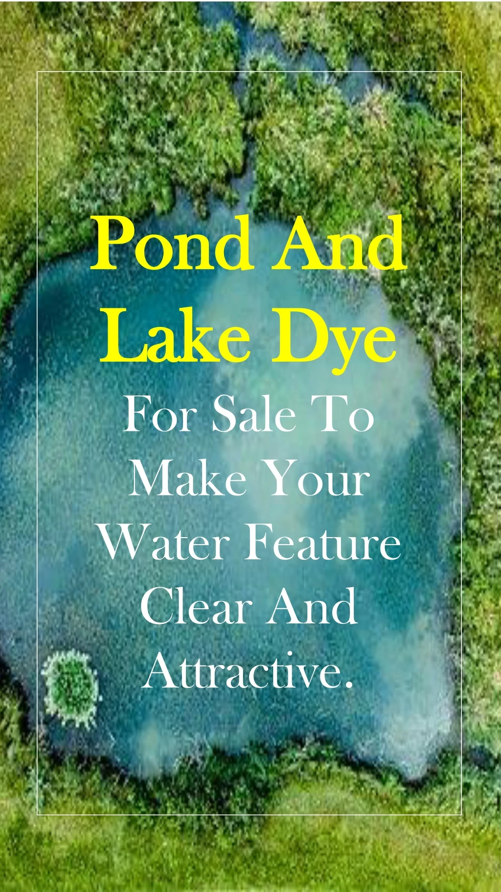 pond and lake dye for sale to make your water