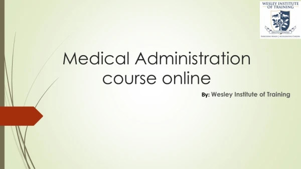 Medical administration course online