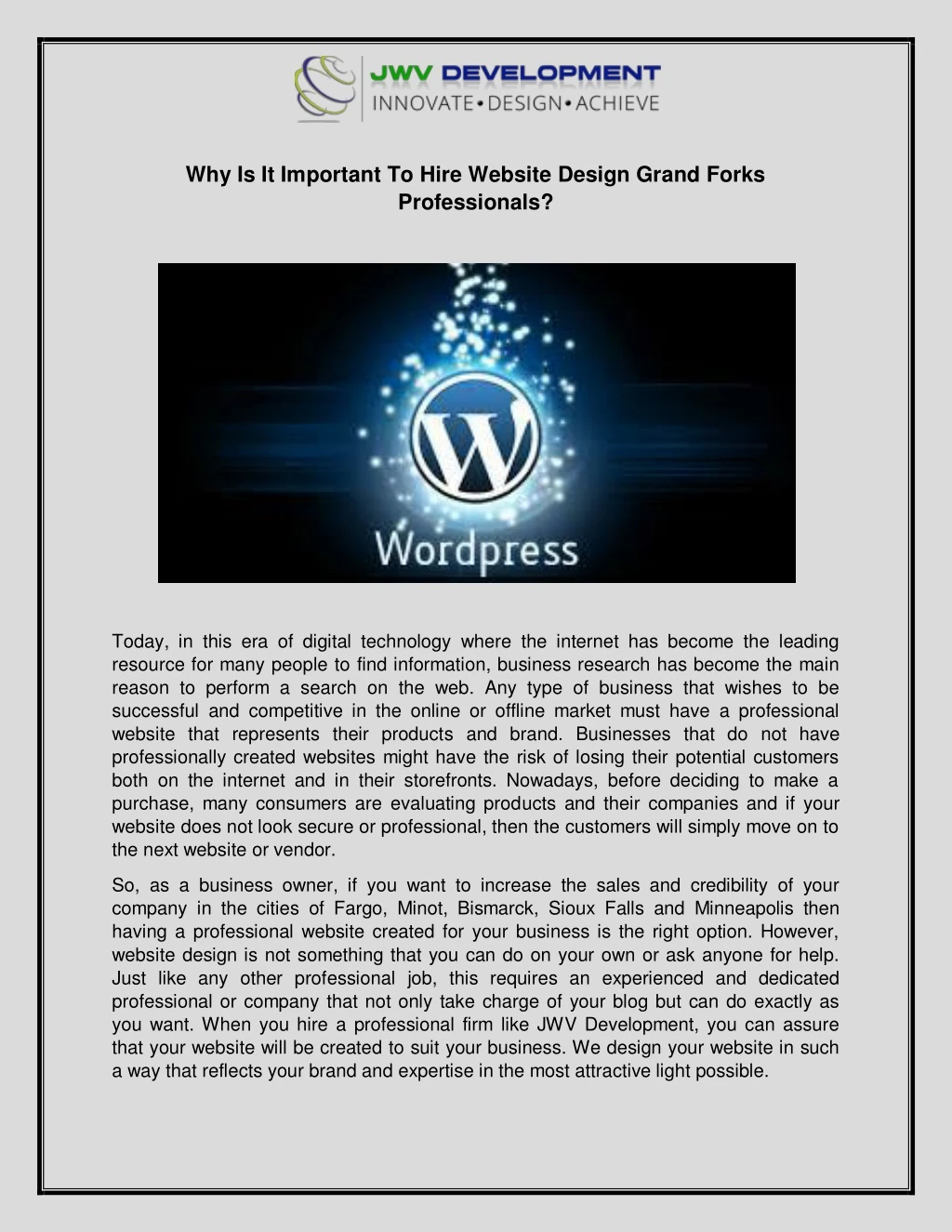 why is it important to hire website design grand
