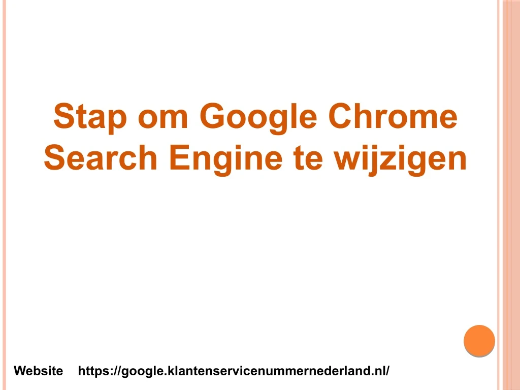 stap om google chrome search engine te wijzigen