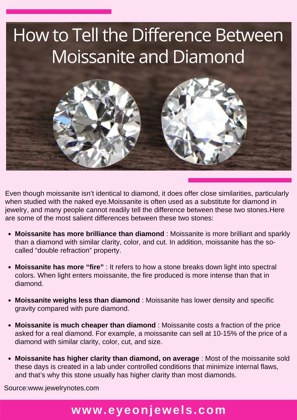how to tell the difference between moissanite