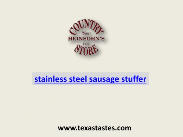 Buy Stainless Steel Sausage Stuffer