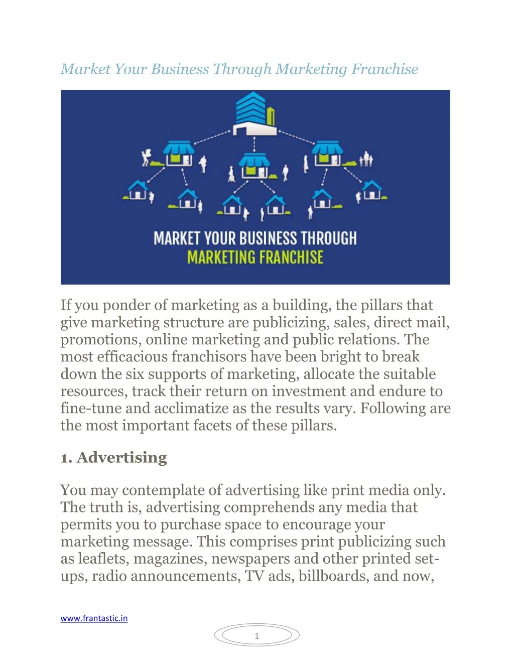 market your business through marketing franchise