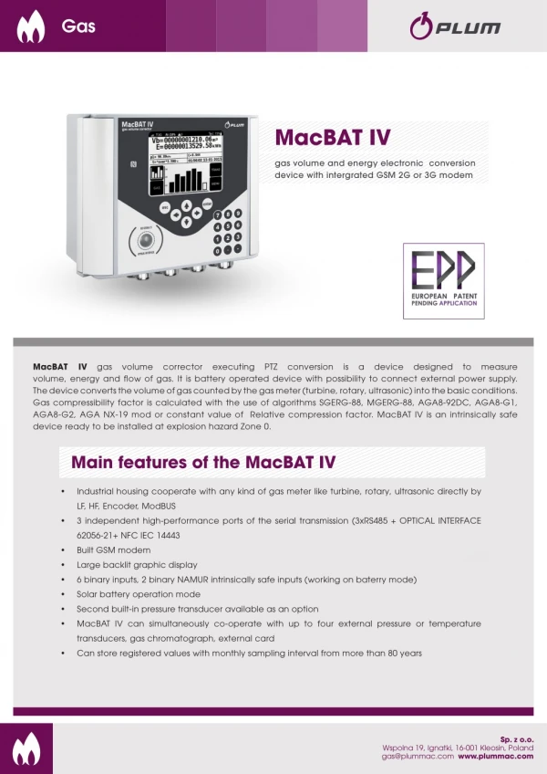 MACBAT IV – EVC Electronic Volume Corrector - Kriti Trade Impex