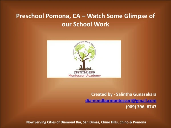 Preschool Pomona, Ca