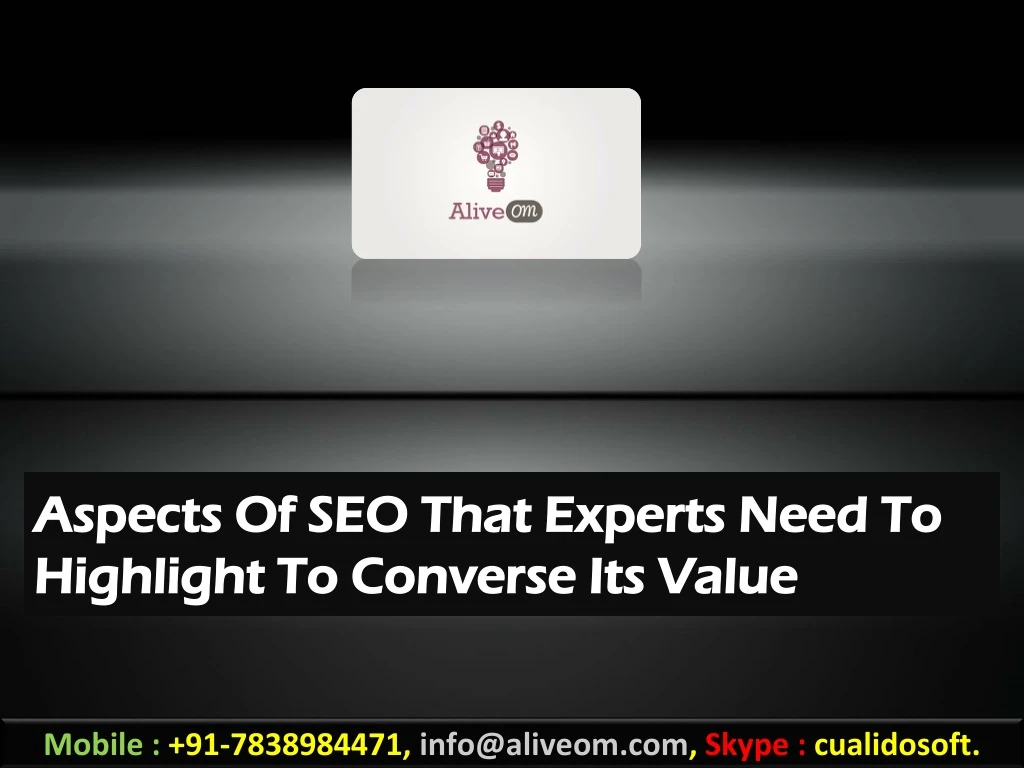 aspects of seo that experts need to aspects