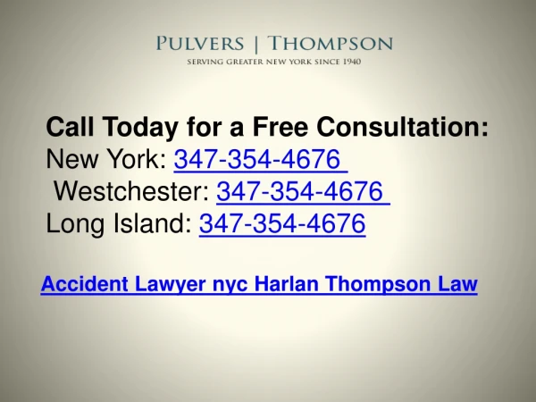 Accident Lawyer NYC Harlan Thompson Law