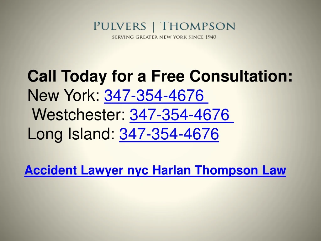 call today for a free consultation new york