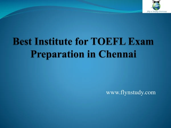 Best Institute for TOEFL Exam Preparation in Chennai