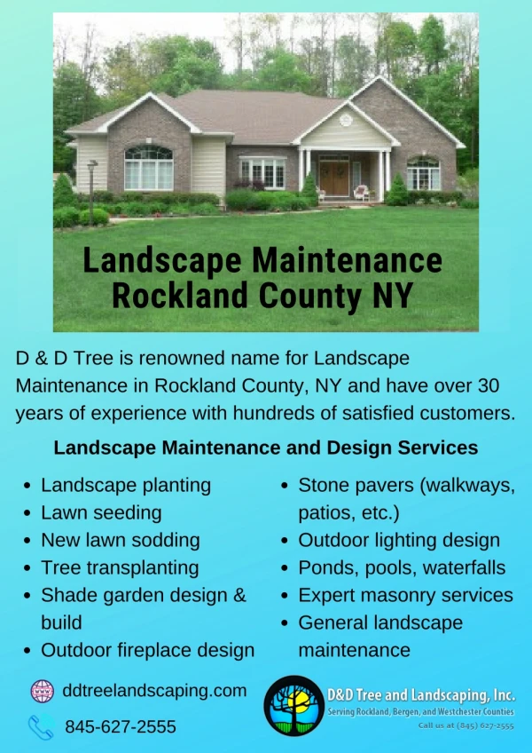 Landscape Maintenance Rockland County NY