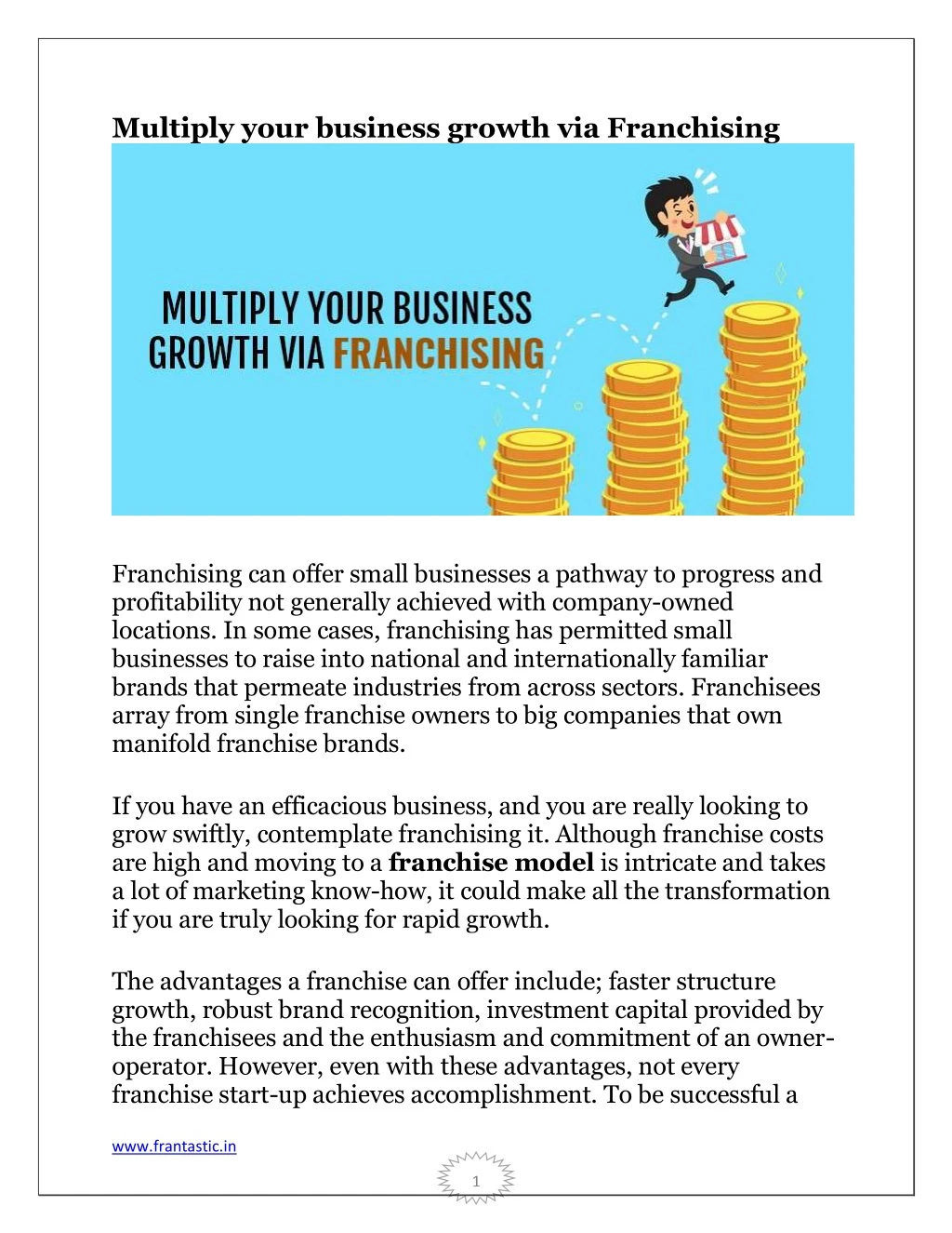 multiply your business growth via franchising
