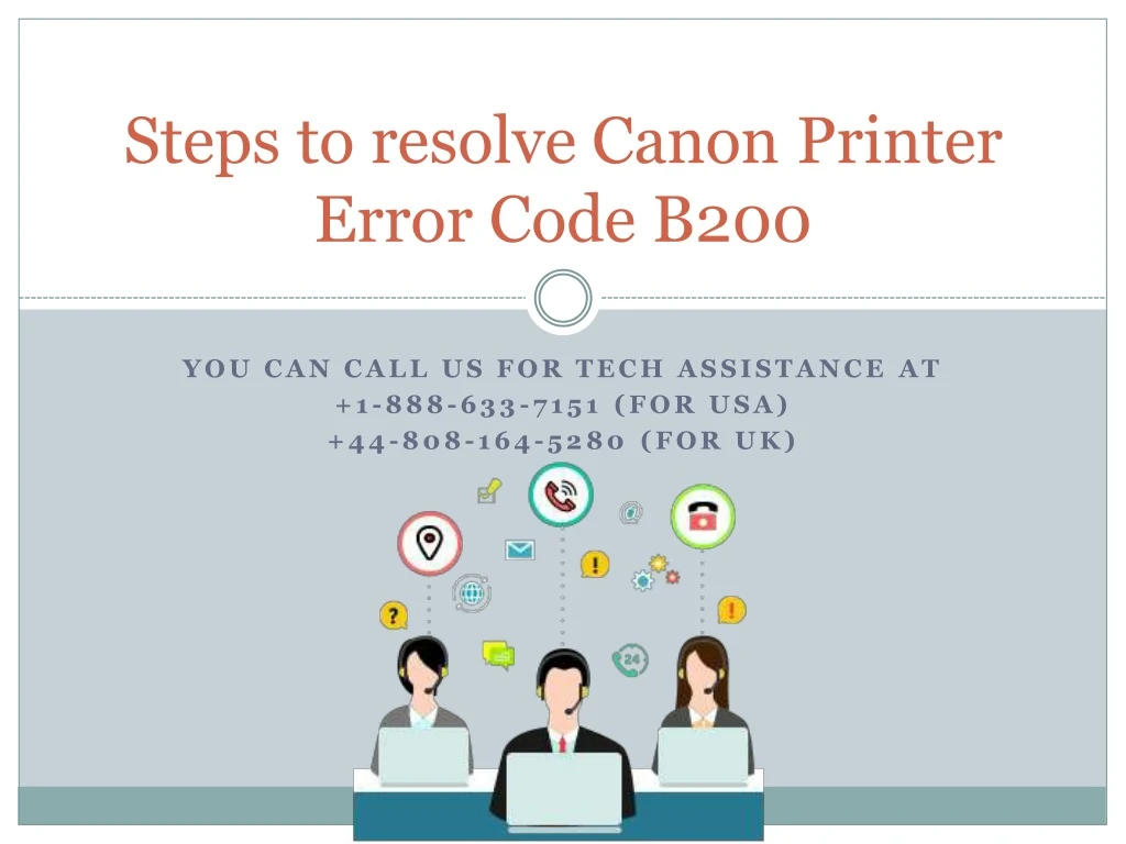 steps to resolve canon printer error code b200