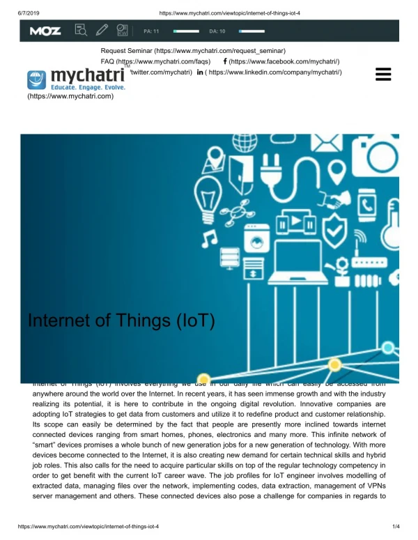 Internet OF The Things