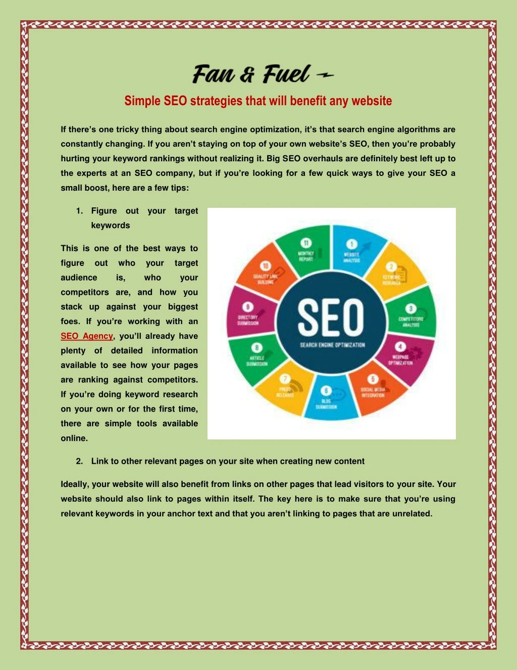 simple seo strategies that will benefit