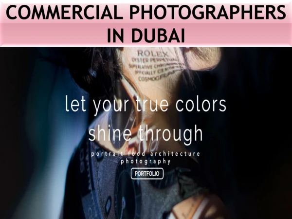 Commercial Photographers? in Dubai